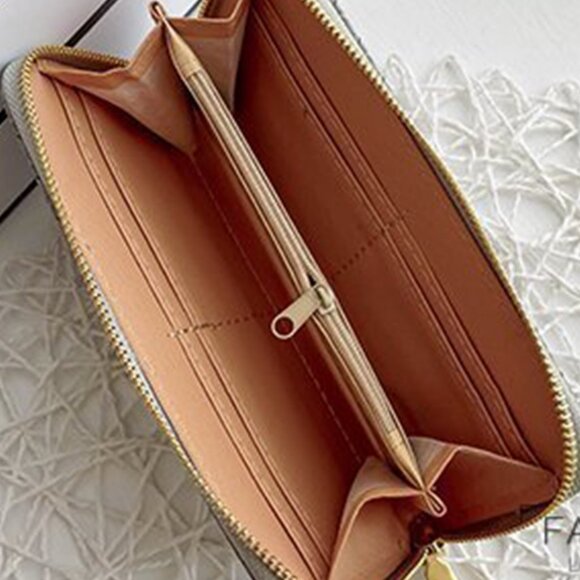 Trendy Vegan Leather Woven Pattern Zipper Wallet by Zenana - Picture 6 of 14